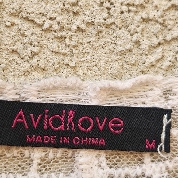 AVIDLOVE Women's Cardigan Medium Lace Embroidered Asian Inspired Fairycore - Picture 3 of 11